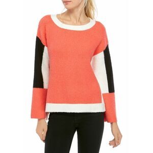 New! ADYSON PARKER Women's Colorblock Oversized Sweater Cozy Warm Sweater